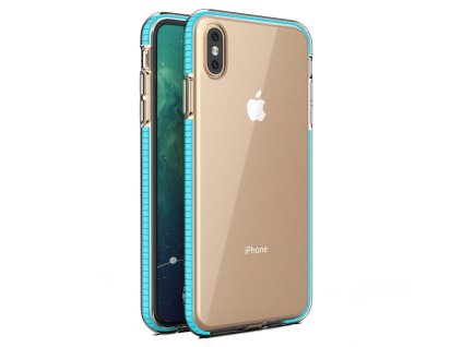 Spring Case TPU pouzdro pro Apple iPhone Xs MAX clear / light blue