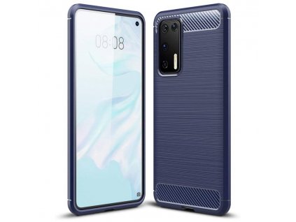 Pouzdro Carbon Case pro Huawei P40 PRO modré