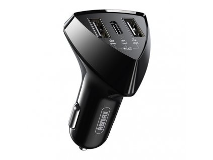 REMAX nabíječka do auta 2 x USB + USB-C PD 35W / 3,1A černá