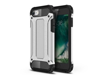 Hybrid Armor Case odolné pouzdro pro iPhone 7 / 8 (4,7") / SE 2020 stříbrné