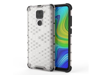 HoneyComb Armor Case odolné pouzdro pro Xiaomi RedMi NOTE 9/ RedMi 10X 4G clear white