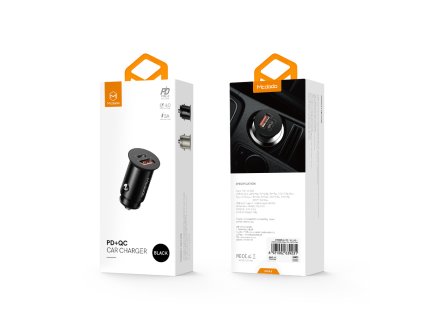 MCDODO nabíječka do auta USB-C PD QC 3.0 / 5A černá