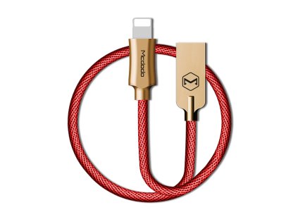 MCDODO CA-3926 USB kabel pro iPhone / Lightning 2,4A / 1,2m - červený