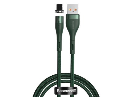Baseus Zinc CALXC-K06 magnetický USB kabel - iPhone lightning 1m / 2,4A zelený