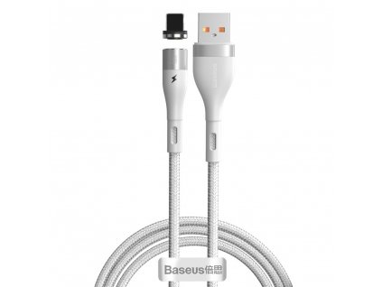 Baseus Zinc CALXC-K02 magnetický USB kabel - iPhone lightning 1m / 2,4A bílý