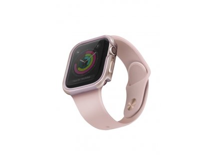 UNIQ Valencia pouzdro / kryt k Apple Watch 4/5/6/SE 44mm růžový