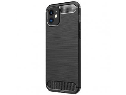 Carbon Case pouzdro / kryt pro Apple iPhone 12 Mini, černá