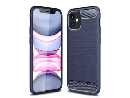 Pouzdro Carbon Case pro iPhone 12 Mini modré