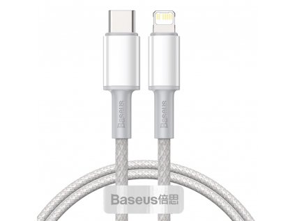 Baseus CATLGD-02 kabel USB-C PD / Apple Lightning 20W / 1m / bílý