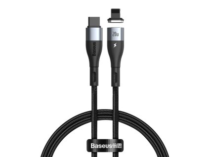 Baseus Zinc CATLXC-A01 magnetický USB-C PD kabel - iPhone lightning 2m / 20W černý