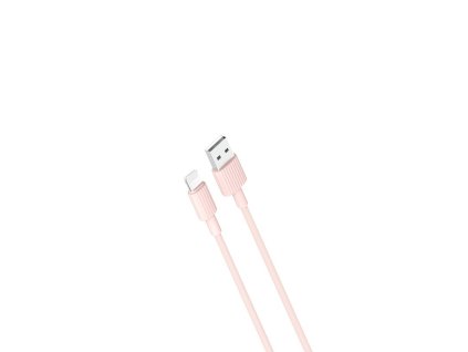 XO NB156 USB kabel - iPhone lightning 1m / 2,4A růžový