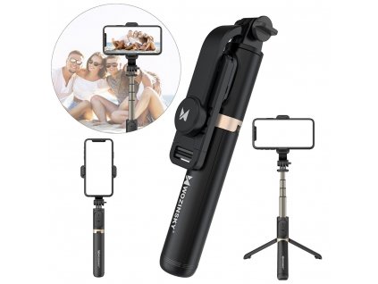 Wozinsky WSSTK-01-BK selfie tyč + stativ 2v1 bluetooth + ovladač
