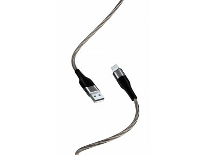 XO NB158 USB kabel - iPhone lightning 1m / 2,4A šedý