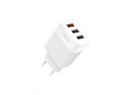 XO L72 nabíječka s výstupem 3x USB / QC 3.0 + 2x 2,1A bílá