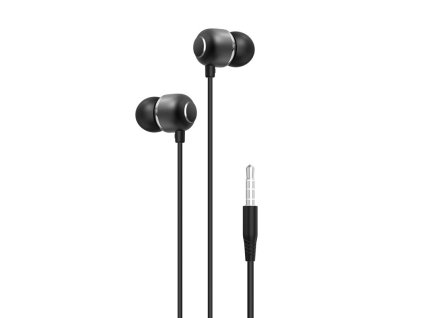 XO EP26 handsfree sluchátka s kabelem 3,5mm jack - černé
