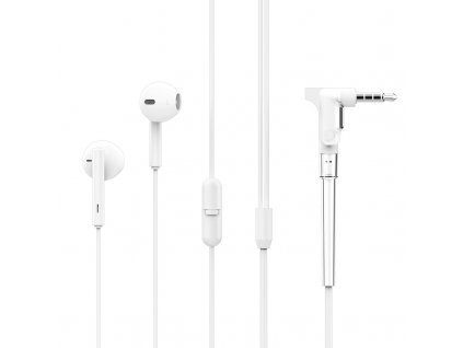 XO EP18 handsfree sluchátka s kabelem 3,5mm jack - bílé