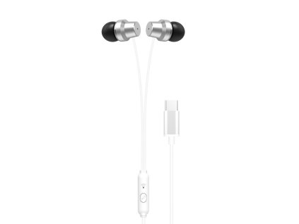 XO EP27 handsfree sluchátka s konektorem USB-C bílé