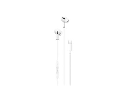 XO EP23 handsfree sluchátka s konektorem USB-C bílé