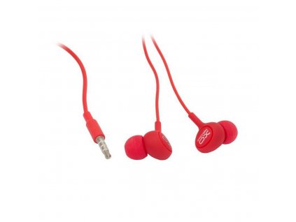 XO S6 handsfree sluchátka s kabelem a mikrofonem 3,5mm jack - červené
