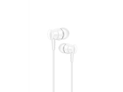 XO S25 handsfree sluchátka s kabelem a mikrofonem 3,5mm jack - bílé