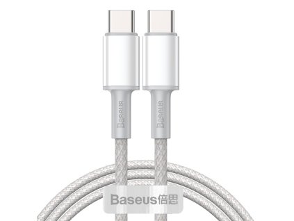 Baseus CATGD-A02 kabel USB-C PD / USB-C PD / QC / 2m / 5A / 100W / bílý