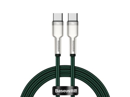 Baseus CATJK-D06 kabel USB-C PD / USB-C PD / QC / 2m / 5A / 100W / zelený