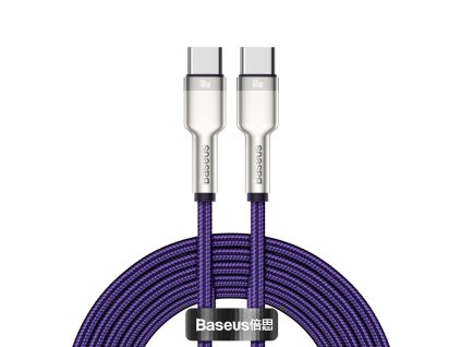 Baseus CATJK-D05 kabel USB-C PD / USB-C PD / QC / 2m / 5A / 100W / fialový