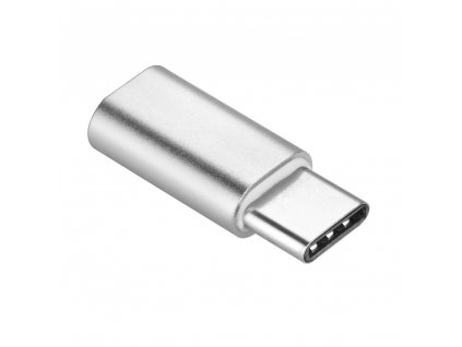 OEM adaptér Micro USB - USB-C stříbrný