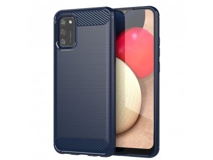 Pouzdro Carbon Case pro Samsung A02S modré