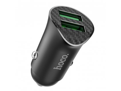 HOCO Z39 nabíječka do auta 2x USB / QC 3.0 / 18W - černá