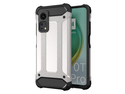 Hybrid Armor Case odolné pouzdro pro Xiaomi Mi 10T / Mi 10T PRO stříbrné