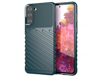 Pouzdro Thunder Case pro Samsung G991 Galaxy S21 (5G) zelené