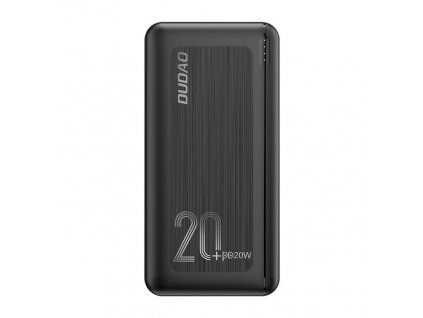 Dudao K12PQ+ PowerBanka 2xUSB + USB-C PD 20W / QC 3.0 20000mAh černá