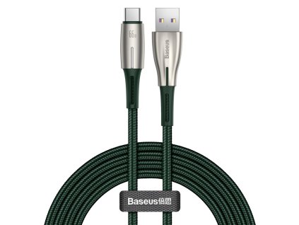Baseus Water Drop USB kabel - USB-C / 66W / SCP / 1m / 6A / zelený CATSD-M06