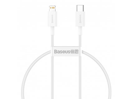 Baseus Superior CATLYS-A02 kabel USB-C PD / Apple Lightning 20W / 1m / bílý