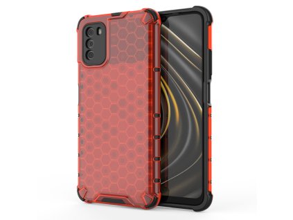 HoneyComb Armor Case odolné pouzdro pro Xiaomi RedMi 9T / POCO M3 červené