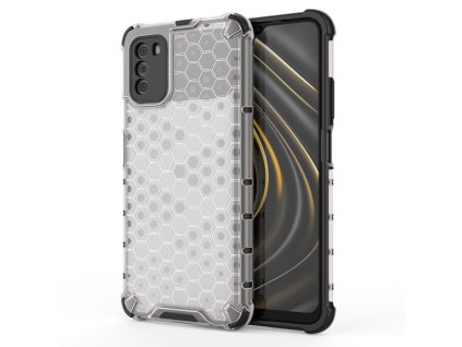 HoneyComb Armor Case odolné pouzdro pro Xiaomi RedMi 9T / POCO M3 clear white