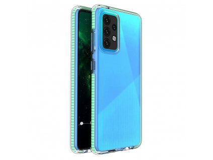 Spring Case TPU pouzdro pro Samsung Galaxy A52 4G / A52 5G clear / mint