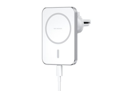 WK Design WP-U96 držák do mřížky ventilátoru s bezdrátovým nabíjením Magsafe 15W bílý