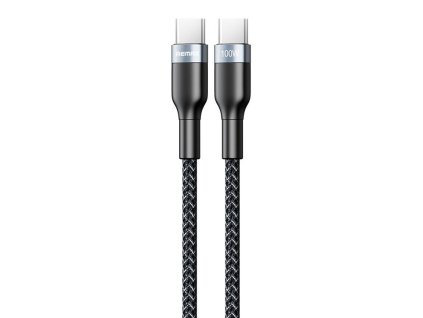 Remax RC-174C kabel USB-C PD / USB-C PD 2.0 / 1m / 5A / 20V / 100W černý
