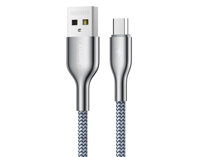 REMAX RC-092m USB kabel pro Micro USB 2,1A / 1m - stříbrný