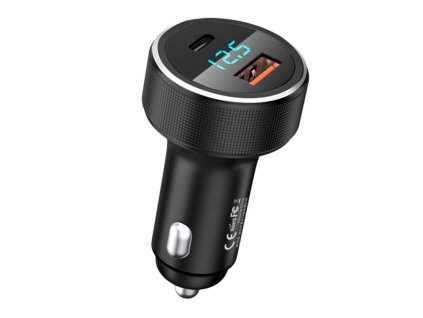 REMAX RCC215 nabíječka do auta USB + USB-C PD QC / 58,5W / 4,5A černá