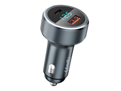 REMAX RCC215 nabíječka do auta USB + USB-C PD QC / 58,5W / 4,5A stříbrná