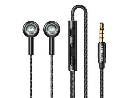 Remax Monster RM-598 handsfree sluchátka iOS / Android - univerzální 3,5mm jack černé