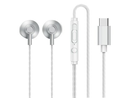 Remax RM-711a handsfree sluchátka s konektorem USB-C silver / stříbrné