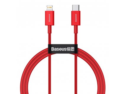 Baseus Superior CATLYS-A09 kabel USB-C PD / Apple Lightning 20W / 1m / červený