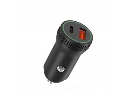 XO CC33 nabíječka do auta USB / USB-C PD / QC 3.0 / 18W černá