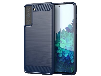 Pouzdro Carbon Case pro Samsung G990 Galaxy S21 FE modré