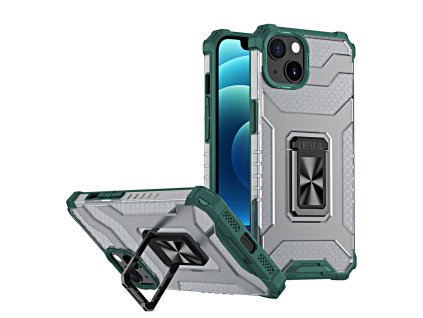 Crystal Ring Case pouzdro / kryt se stojánkem pro iPhone 13 Mini (5,4") zelená