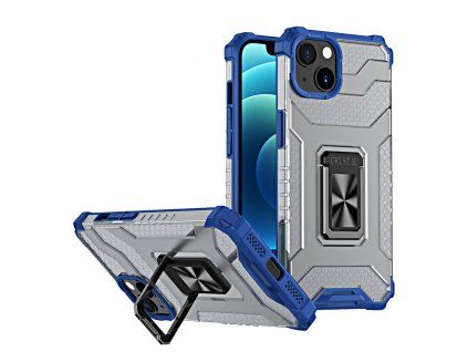 Crystal Ring Case pouzdro / kryt se stojánkem pro iPhone 13 Mini, modrá